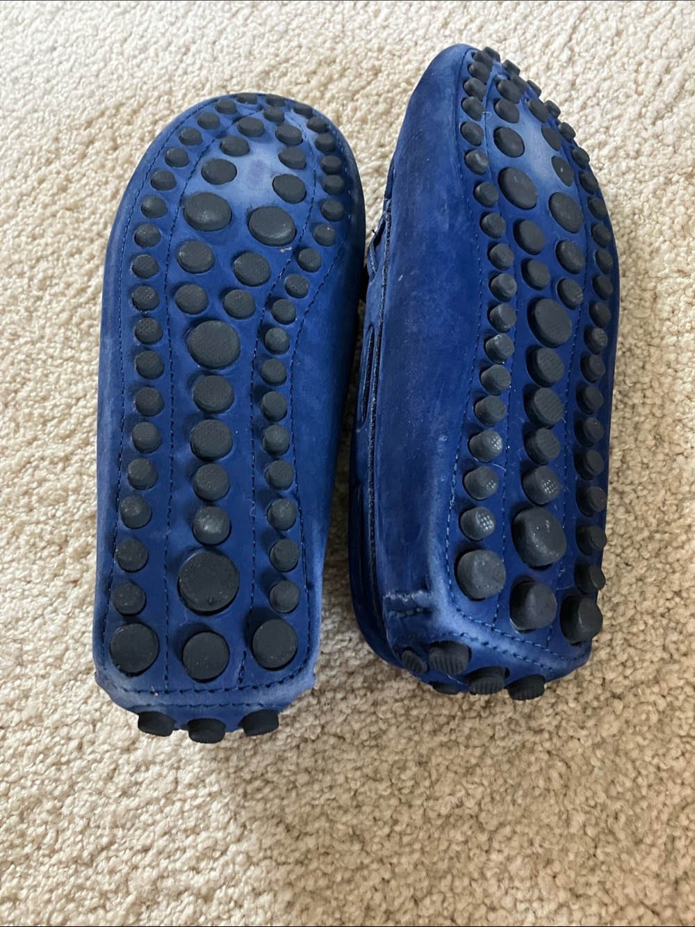 Blue Suede Tassel Loafers - women’s Slip-On Driving Moccasins - Picture 2 of 7